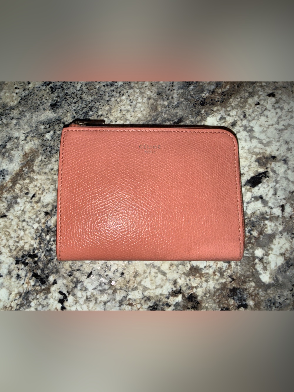 Celine Leather Zip Pouch